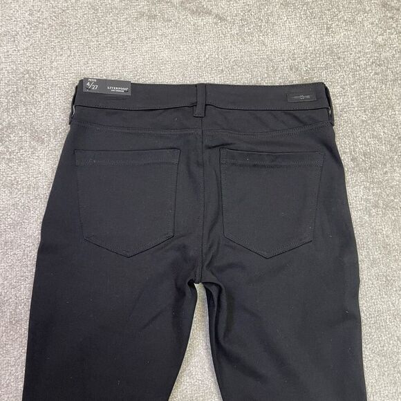 NWT Liverpool Womens Zip Fly Skinny Cropped Ankle Trouser Pants Black Size 4/27 - Picture 5 of 12